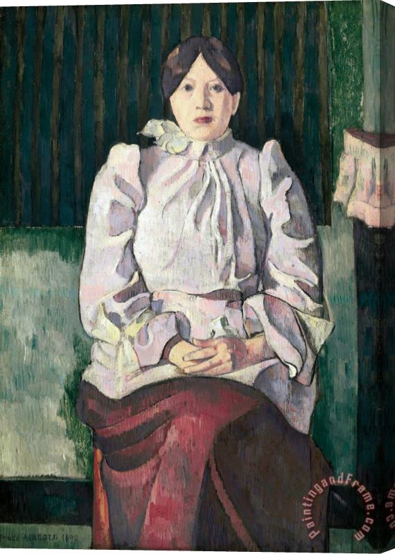 Emile Bernard Portrait of Marie Lemasson Stretched Canvas Painting / Canvas Art