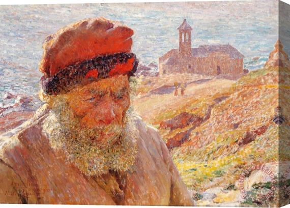 Emile Claus Ampelio, Old Fisherman of Bordighera Stretched Canvas Painting / Canvas Art