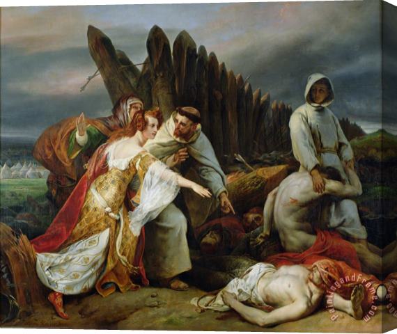 Emile Jean Horace Vernet Edith Finding the Body of Harold Stretched Canvas Print / Canvas Art