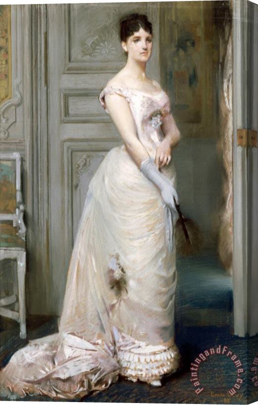 Emile Levy Portrait of Madame Jose Maria De Heredia Stretched Canvas Print / Canvas Art