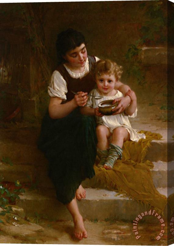 Emile Munier Tender Moment Stretched Canvas Painting / Canvas Art