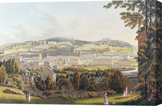 English School A View Of Bath Stretched Canvas Painting / Canvas Art