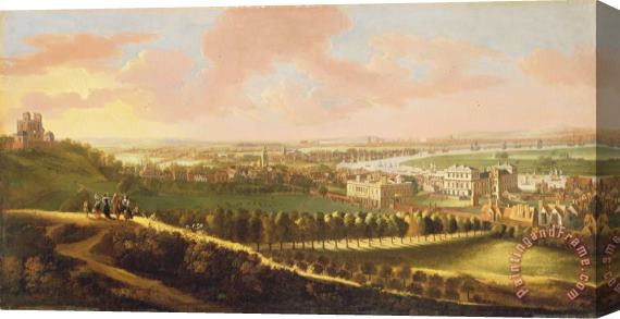  English School London from Greenwich Hill Stretched Canvas Print / Canvas Art