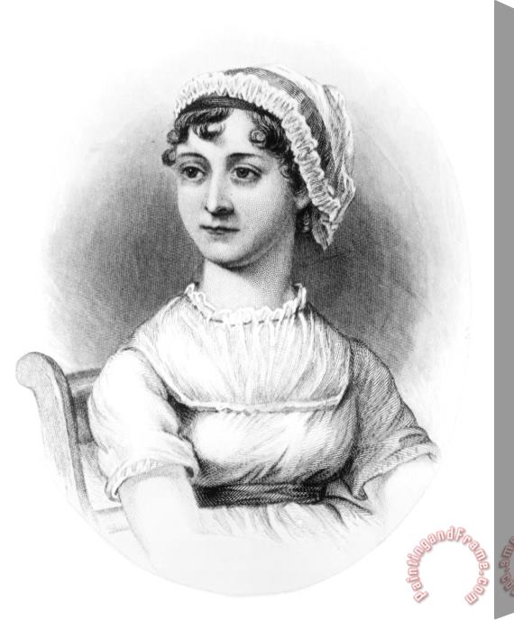 English School Portrait Of Jane Austen Stretched Canvas Painting / Canvas Art