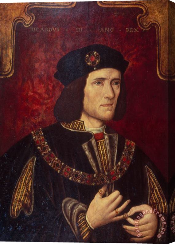 English School Portrait of King Richard III Stretched Canvas Print / Canvas Art