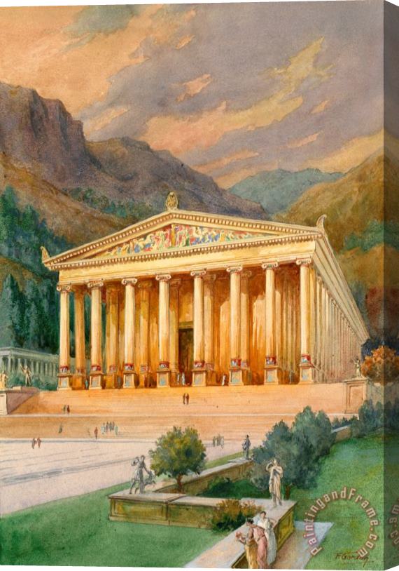 English School Temple of Diana Stretched Canvas Print / Canvas Art