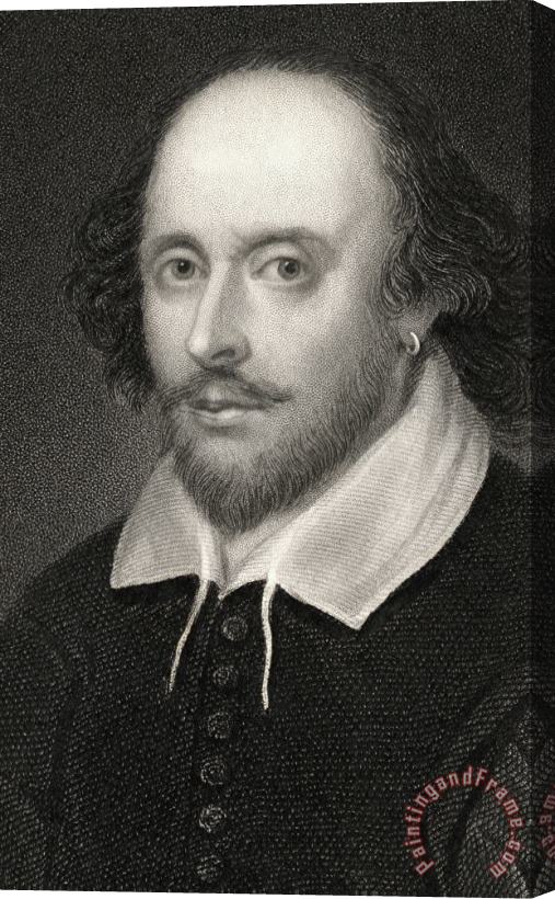 English School William Shakespeare Stretched Canvas Painting / Canvas Art