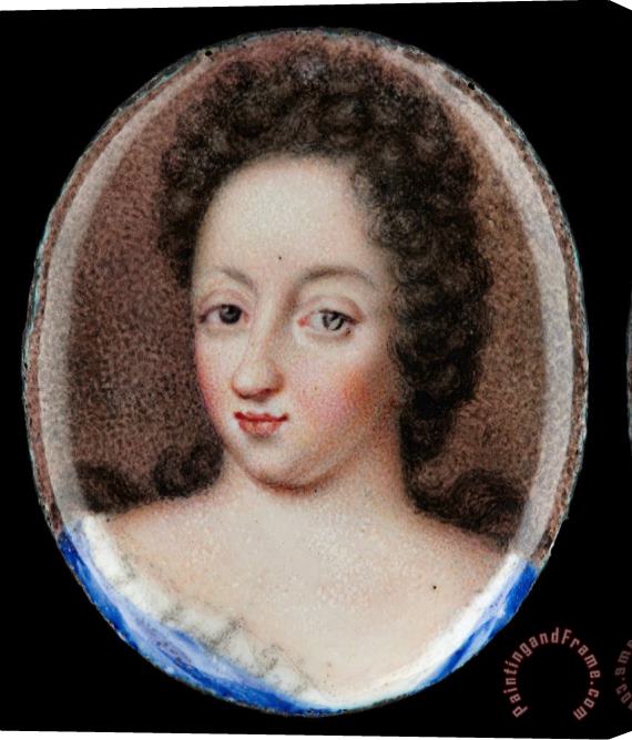 Erik Utterhielm Miniature Portrait of Queen Ulrika Eleonora The Elder, Queen of Sweden 1680 1693 Stretched Canvas Painting / Canvas Art