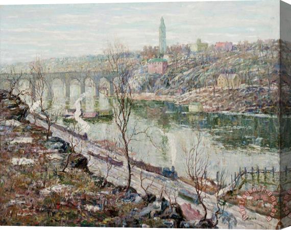 Ernest Lawson High Bridge, Harlem River Stretched Canvas Print / Canvas Art
