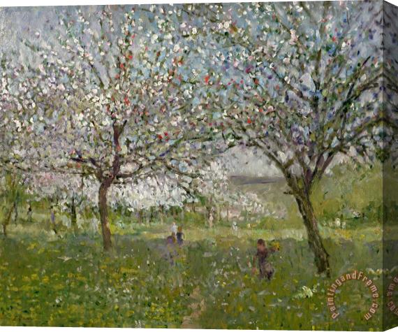 Ernest Quost Apple Trees in Flower Stretched Canvas Painting / Canvas Art