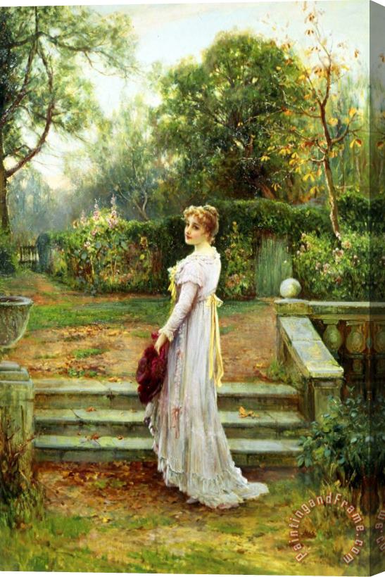 Ernest Walbourn In The Garden Stretched Canvas Print / Canvas Art