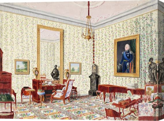 Ernst Christian Anton Von Lautzow The Study of Grand Duchess Cecilia Von Oldenberg Stretched Canvas Print / Canvas Art