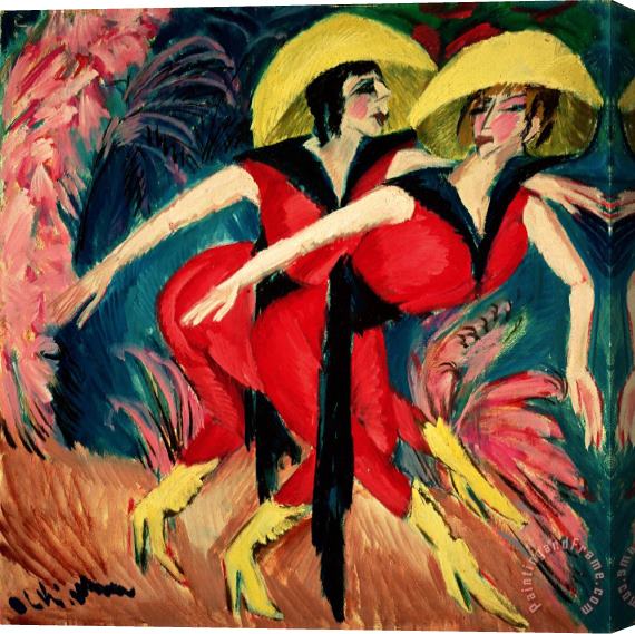 Ernst Ludwig Kirchner Dancers In Red Stretched Canvas Print / Canvas Art