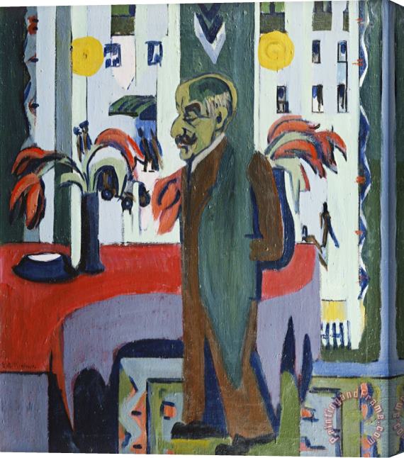 Ernst Ludwig Kirchner Max Liebermann in His Studio Stretched Canvas Painting / Canvas Art