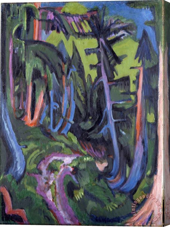 Ernst Ludwig Kirchner Mountain Forest Path Stretched Canvas Print / Canvas Art