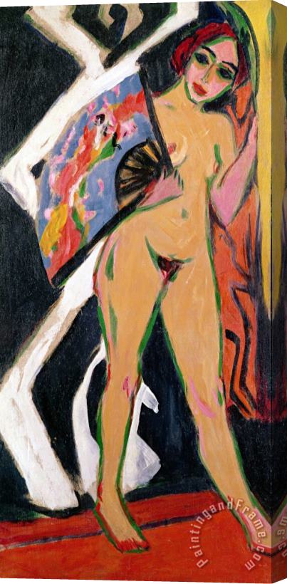Ernst Ludwig Kirchner Portrait Of A Woman Stretched Canvas Painting / Canvas Art