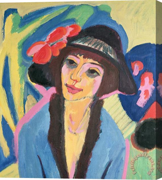 Ernst Ludwig Kirchner Portrait Of Gerda Stretched Canvas Painting / Canvas Art