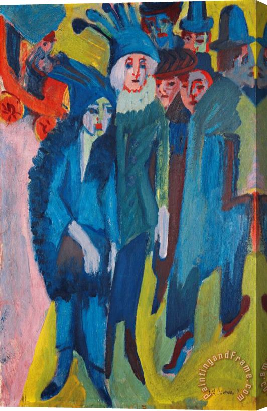 Ernst Ludwig Kirchner Street Scene Stretched Canvas Print / Canvas Art