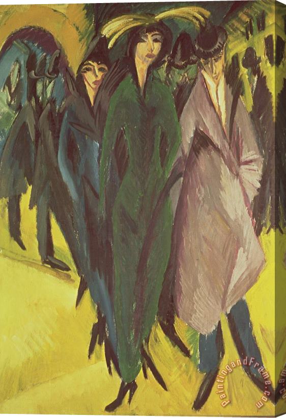 Ernst Ludwig Kirchner Women On The Street Stretched Canvas Painting / Canvas Art