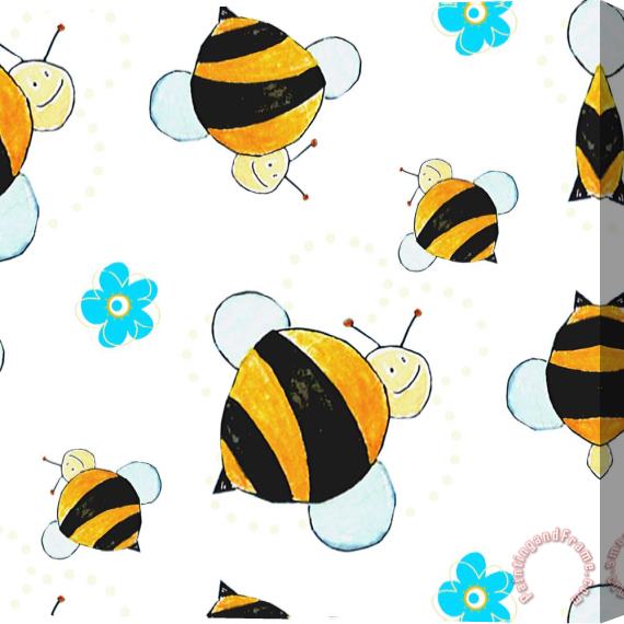 Esteban Studio Bees Stretched Canvas Print / Canvas Art