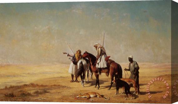 Etienne Billet Arabs in The Desert Stretched Canvas Print / Canvas Art