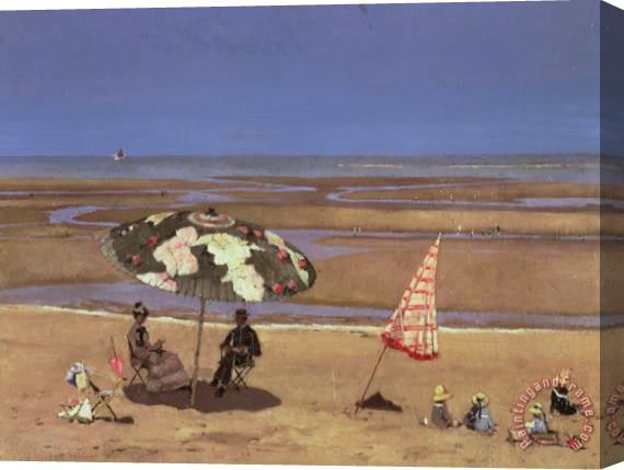 Etienne Moreau Nelaton The Beach Stretched Canvas Print / Canvas Art