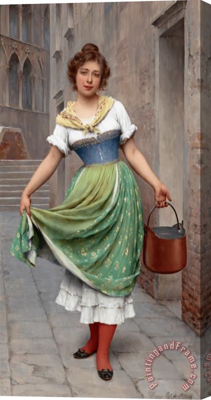 Eugen von Blaas The Water Carrier, 1902 Stretched Canvas Painting / Canvas Art