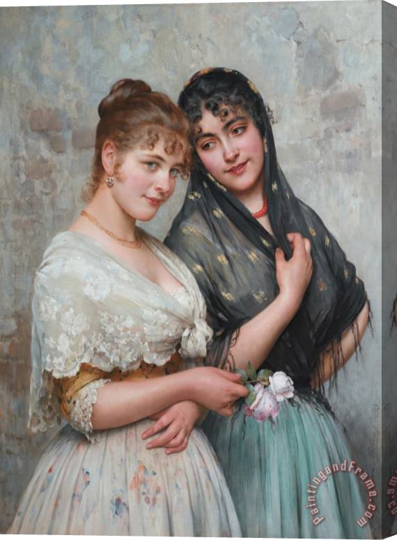 Eugen von Blaas Two Venetian Women, 1898 Stretched Canvas Painting / Canvas Art