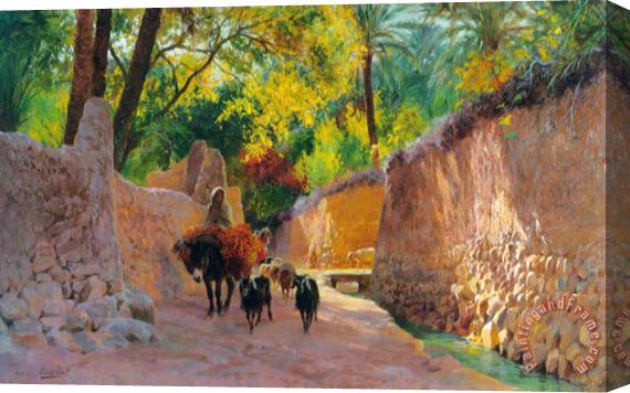 Eugene Alexis Girardet On The Way to Market Stretched Canvas Painting / Canvas Art