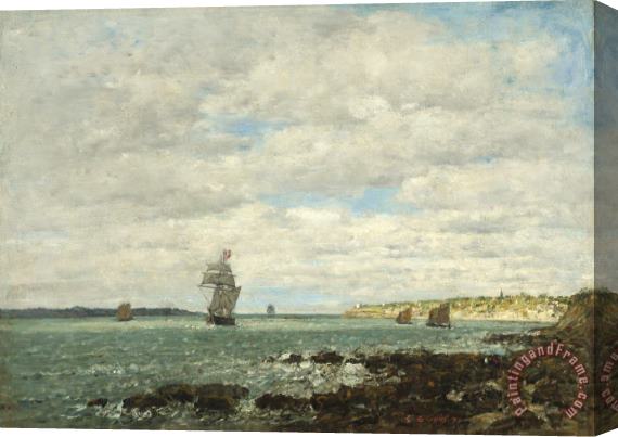 Eugene Boudin Coast of Brittany Stretched Canvas Print / Canvas Art