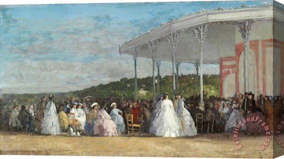 Eugene Boudin Concert at The Casino of Deauville Stretched Canvas Painting / Canvas Art