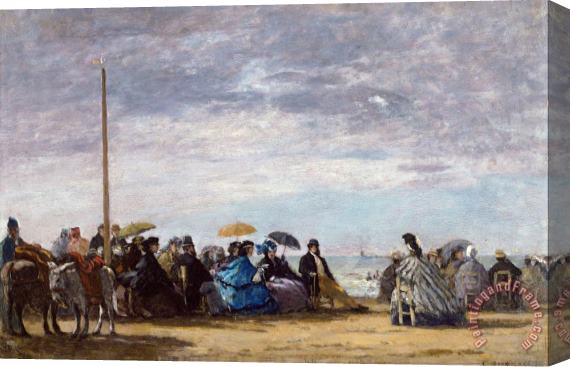 Eugene Boudin The Beach Stretched Canvas Print / Canvas Art