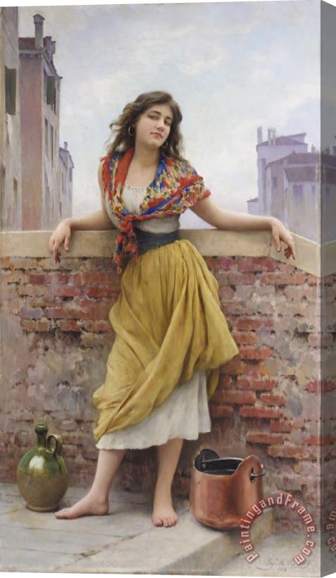 Eugene De Blaas The Watercarrier Stretched Canvas Print / Canvas Art