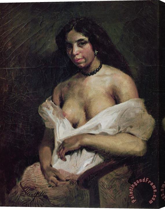 Eugene Delacroix A Mulatto Woman Stretched Canvas Print / Canvas Art