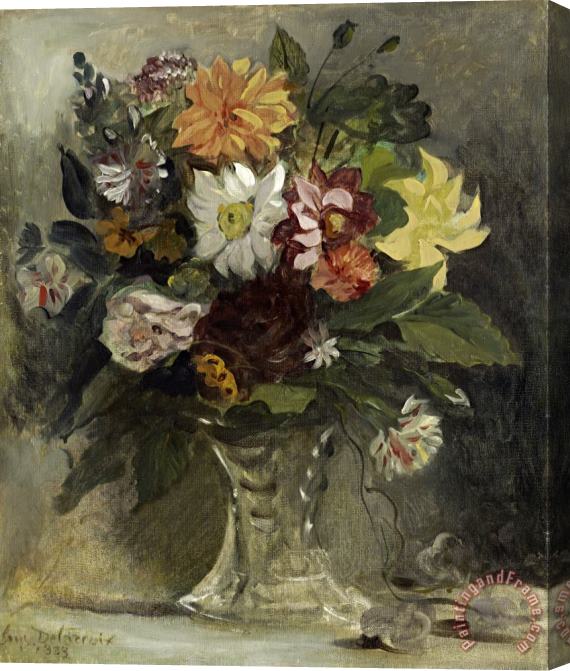 Eugene Delacroix A Vase of Flowers Stretched Canvas Print / Canvas Art