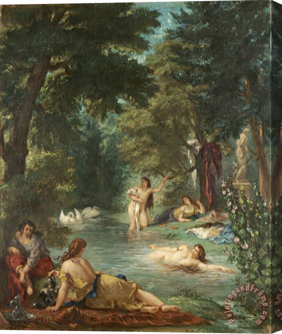 Eugene Delacroix Bathers Stretched Canvas Painting / Canvas Art