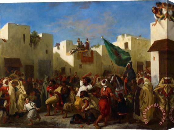 Eugene Delacroix Fanatics of Tangier Stretched Canvas Painting / Canvas Art