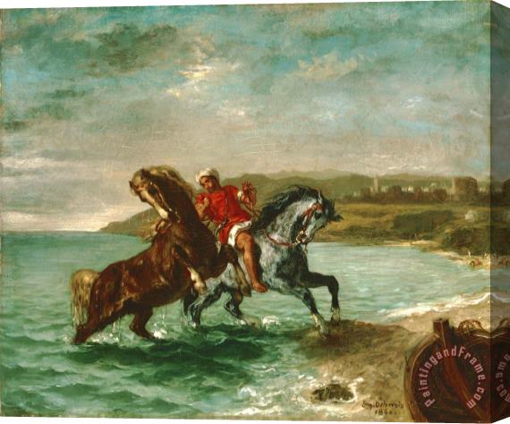 Eugene Delacroix Horses Coming Out of The Sea Stretched Canvas Print / Canvas Art