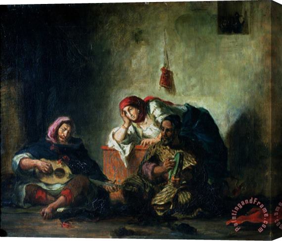 Eugene Delacroix Jewish Musicians in Mogador Stretched Canvas Painting / Canvas Art