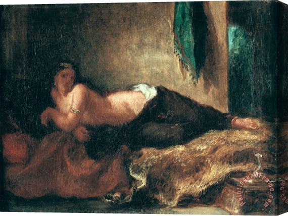 Eugene Delacroix Odalisque Stretched Canvas Painting / Canvas Art