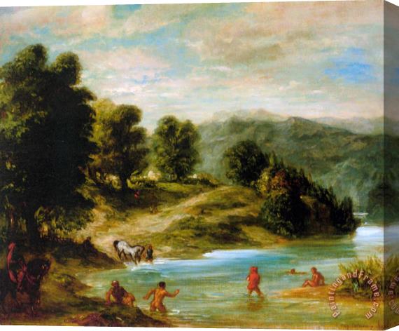 Eugene Delacroix The Banks of The River Sebou Stretched Canvas Painting / Canvas Art