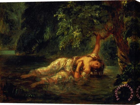 Eugene Delacroix The Death of Ophelia Stretched Canvas Painting / Canvas Art