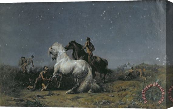 Eugene Delacroix The Horse Thieves Stretched Canvas Print / Canvas Art