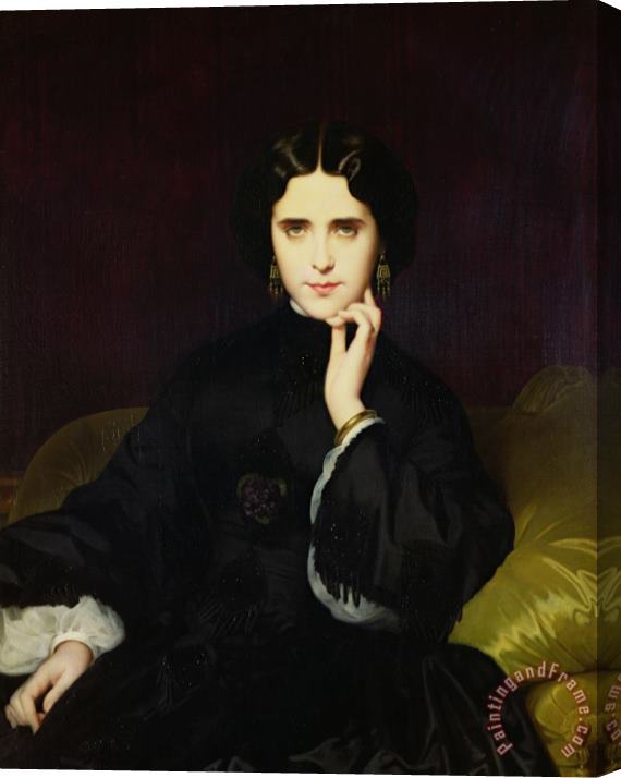 Eugene Emmanuel Amaury-Duval Portrait of Jeanne de Tourbay Stretched Canvas Painting / Canvas Art