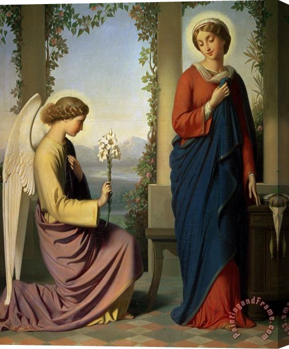 Eugene Emmanuel Amaury-Duval The Angelic Salutation Stretched Canvas Painting / Canvas Art