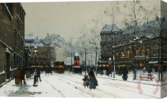 Eugene Galien-Laloue Gare Du Nord Paris Stretched Canvas Print / Canvas Art