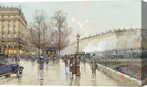 Eugene Galien-Laloue Le Boulevard Pereire Paris Stretched Canvas Painting / Canvas Art