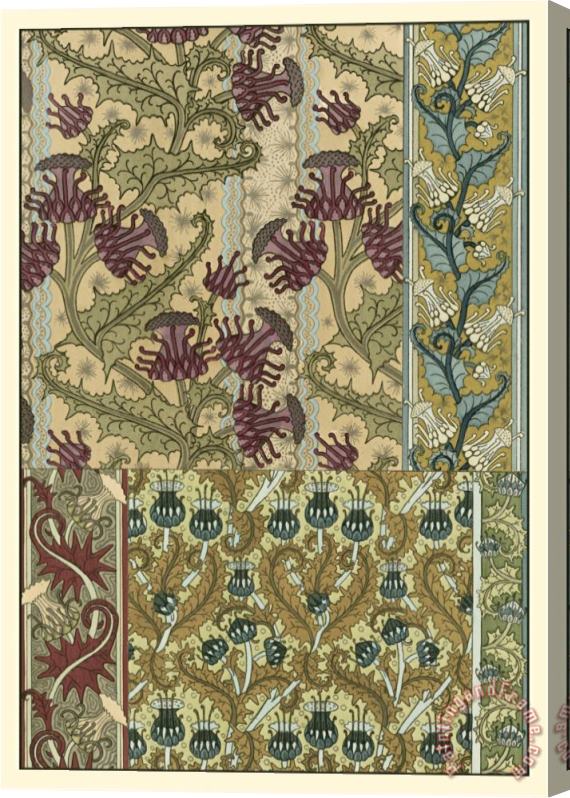 Eugene Grasset Garden Tapestry Iv Stretched Canvas Print / Canvas Art