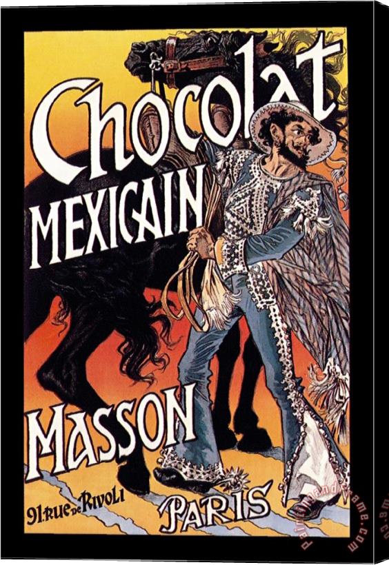 Eugene Grasset Masson Chocolat Mexicain Stretched Canvas Print / Canvas Art