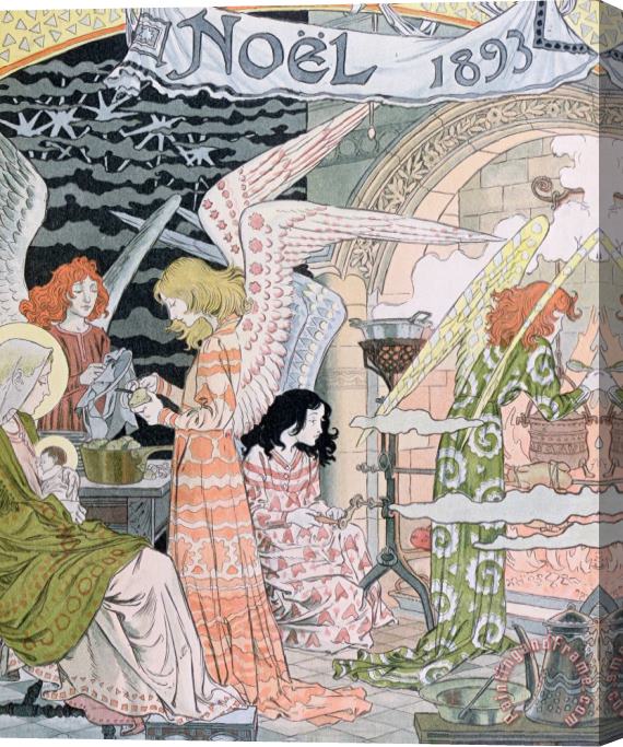 Eugene Grasset The Angels Kitchen Stretched Canvas Painting / Canvas Art